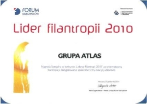 Nagroda Specjalna w konkursie Liderzy Filantropii 2010